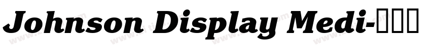 Johnson Display Medi字体转换